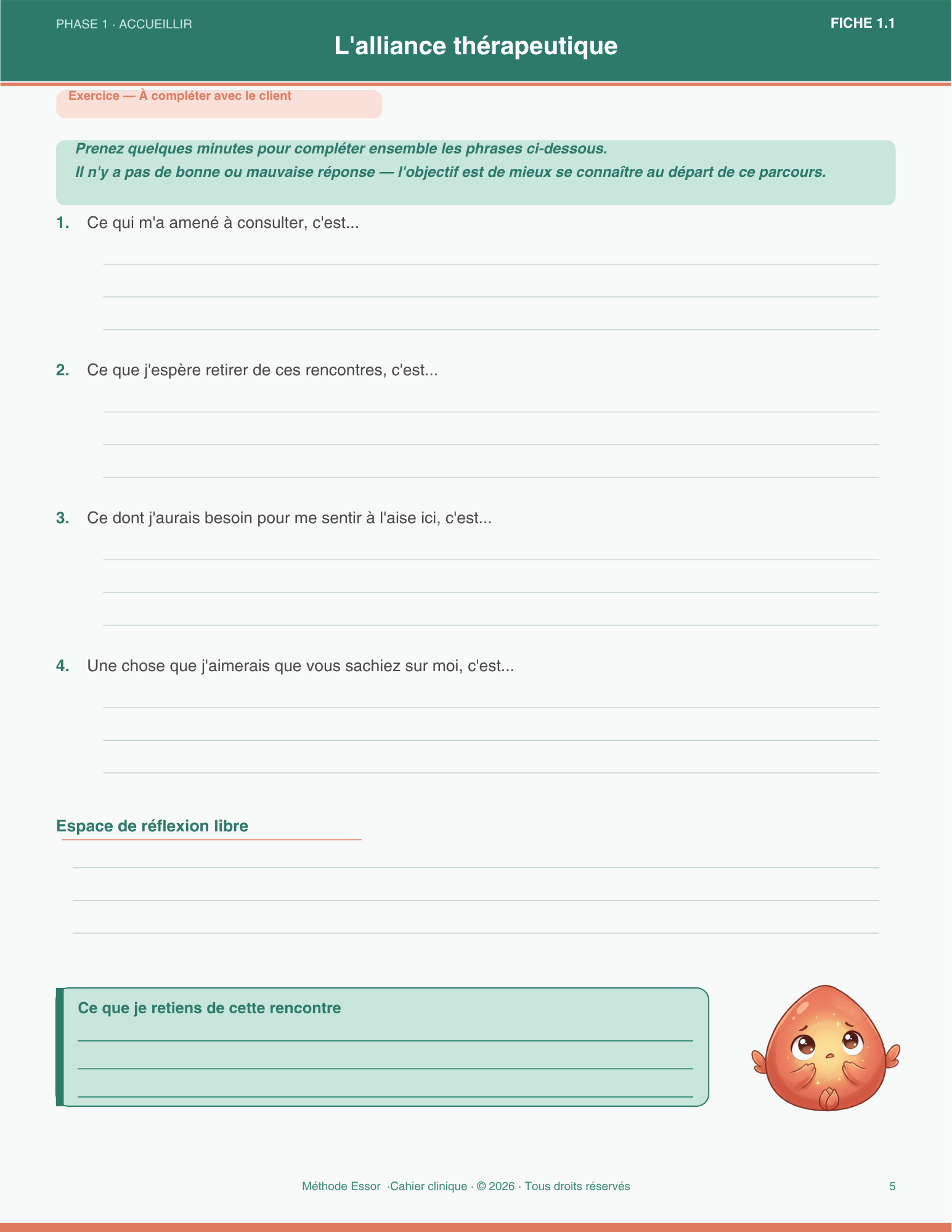 Fiche Phase 01 — Accueillir
